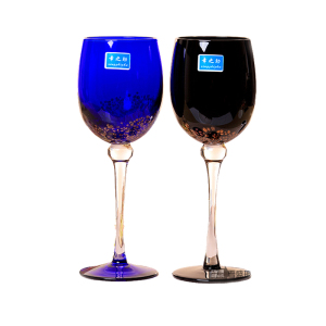 正品创意家居装饰彩色玻璃葡萄酒杯红酒杯香槟杯原色高脚杯包邮