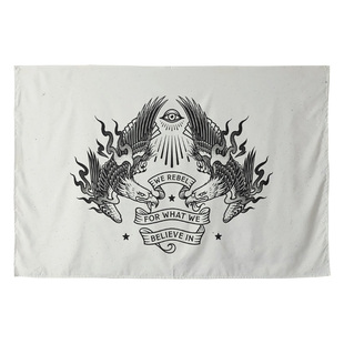 美式重机车风哈雷性感女郎插画车行周边卧室装饰背景布挂布毯海报