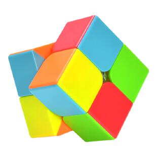 奇艺 二阶魔方 启迪S2炫亮六色磨砂面免贴纸2阶送教程益智玩具