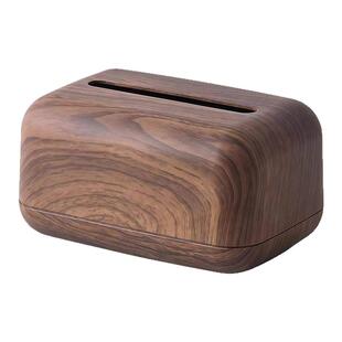 仿胡桃木中式纸巾盒家用高档餐厅中古风客厅茶几酒店民宿收纳盒