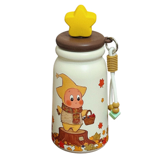 可爱星星人吸管保温卡通学生小清新高颜值便携咖啡杯泡茶喝水杯子