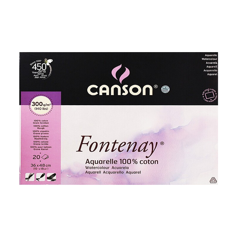 包邮康颂fonteney枫丹白色水彩本