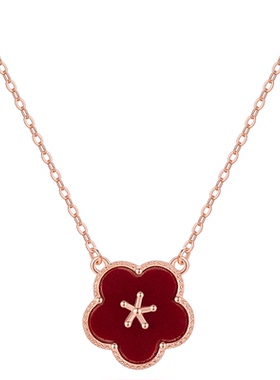 JAY925银项链小红花锁骨链