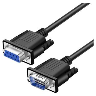 9针串口线rs232线com数据线db9公对母延长连接直连交叉纯铜工业级