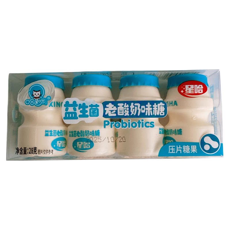 网红星哈益生菌老酸奶味糖压片糖奶糖