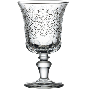 法国LAROCHERE古典玻璃杯 宫廷风Amboise复古雕花水杯红酒高脚杯