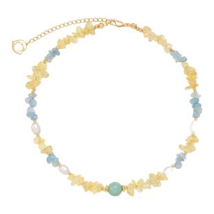 莓拉「听海集」串珠链碎石珍珠多宝项链小众度假风高级感锁骨链女