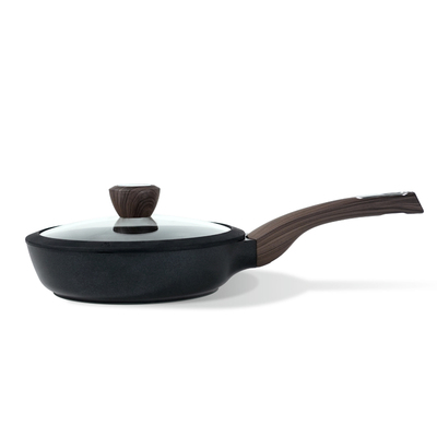 [黑钻]帅帅sensarte平底锅煎锅不粘锅牛排锅带硅胶盖家用不粘锅