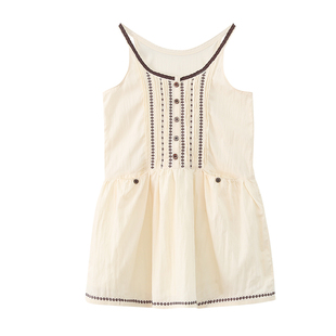 女大童连衣裙2026夏装新款初中生法式蕾丝吊带裙青少年复古裙子潮