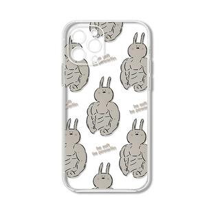 肌肉兔子手机壳苹果15透明16硅胶17套14华为mate60pro健身iphone12promax适用p70小米13搞怪oppo红米vivo荣耀