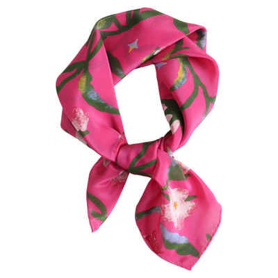 手工精卷100%桑蚕丝丝巾65方巾女