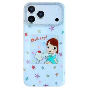 由里公园ins可爱闪粉星星小狗奈良美智插画适用17pro苹果17ProMax手机壳iPhone16全包14新款16Promax保护套女