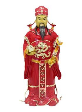 手绘珐琅彩金属工艺品财神爷装饰摆件玄关电视柜开业乔迁招财礼品
