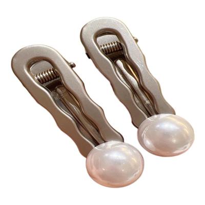 发夹合金时尚简约哑光银鸭嘴夹