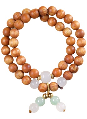 天然崖柏木料双圈手串