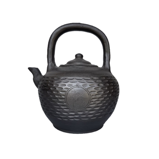 2023限量版纯手工非遗黑陶天然养生泡茶壶土窑柴烧收藏臻品明镜壶