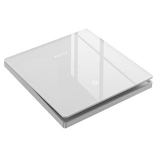 国际电工86型超薄亚克力玻璃白色一开单控开关带16A插座面板五5孔