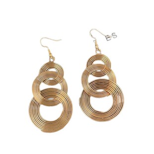 夸张欧美复古金属圆圈耳环女独特漂亮耳钉耳坠冷淡风2025新款耳饰