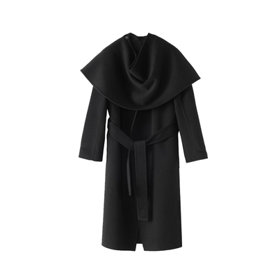 AS冬季新款高定立裁长款呢大衣