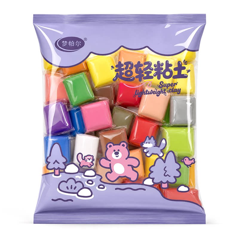 梦帕尔超轻粘土36色72包彩泥