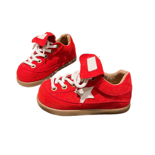 欧货大头卡皮巴拉丑萌面包鞋星星休闲鞋板鞋勃肯鞋翻领内增高女鞋