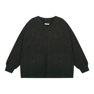 studio CLIP 卫衣女2025冬季新款气质慵懒V领针织长袖卫衣604134