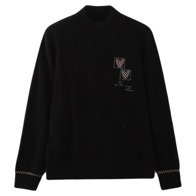 依佈中老年女士绵羊毛针织衫2025冬装新款半高领打底衫妈妈装上衣