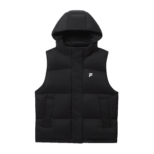 斐乐蓬蓬羽绒服丨FILA FUSION羽绒马甲女26冬季新款保暖连帽外套