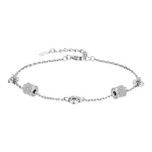 老凤祥925银小蛮腰手链女足银转运珠手串纯银手饰生日礼物送女友