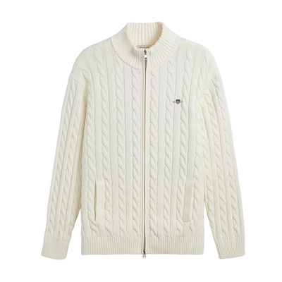 GANT/甘特秋冬男款绞花针织开衫