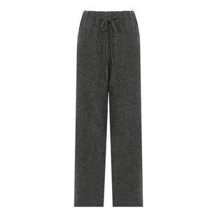 COCOBELLA气质灰色休闲针织长裤女秋冬小脚裤直筒糯米裤子PA3250