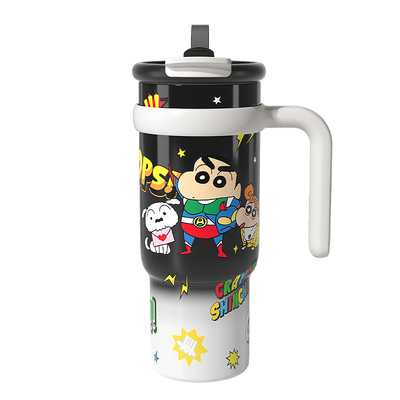 蜡笔小新保温杯大容量吸管巨无霸水杯男2025新款保冷冰霸杯子礼物