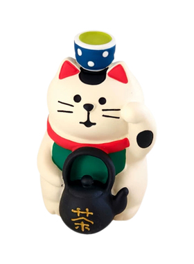 正版decole茶园猫咪可爱装饰摆件