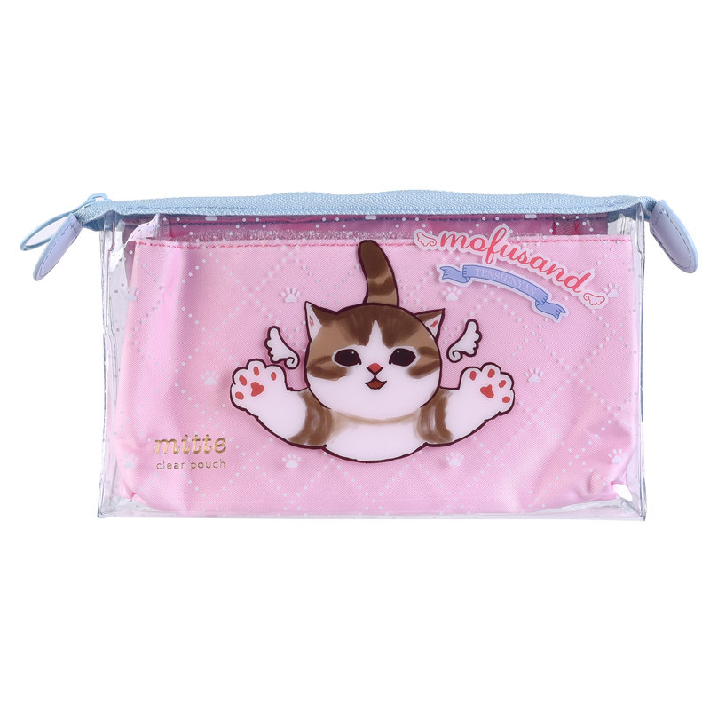 太阳星鲨鱼猫限定透明防水笔袋