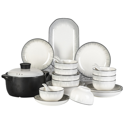 好看的饭碗家用碗盘釉下彩可微波