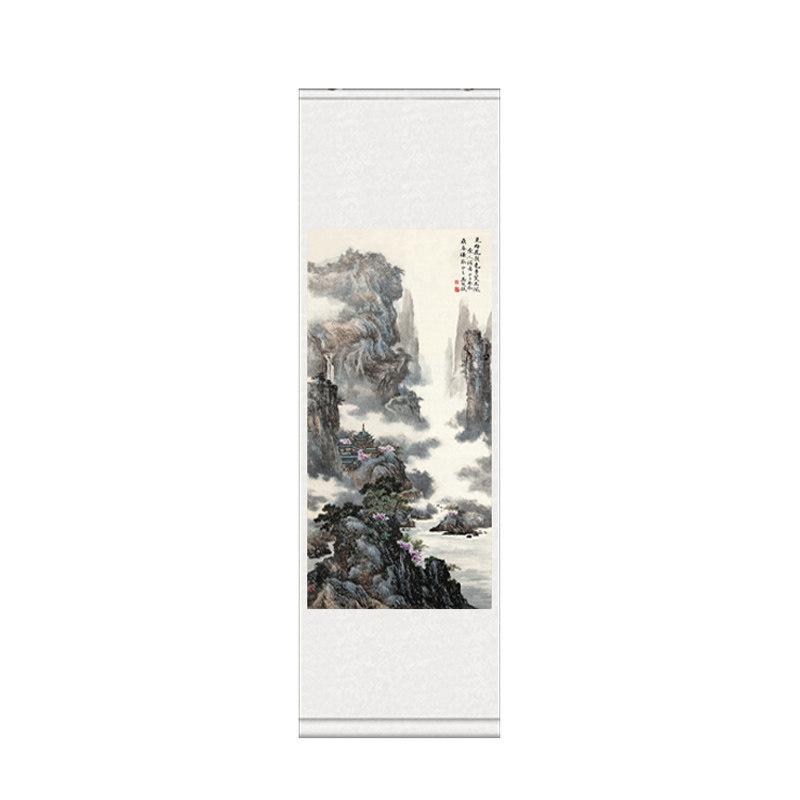 云山楼阁山水画国画仿古已装裱