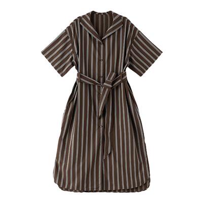 JNBYHOME条纹睡裙可外穿