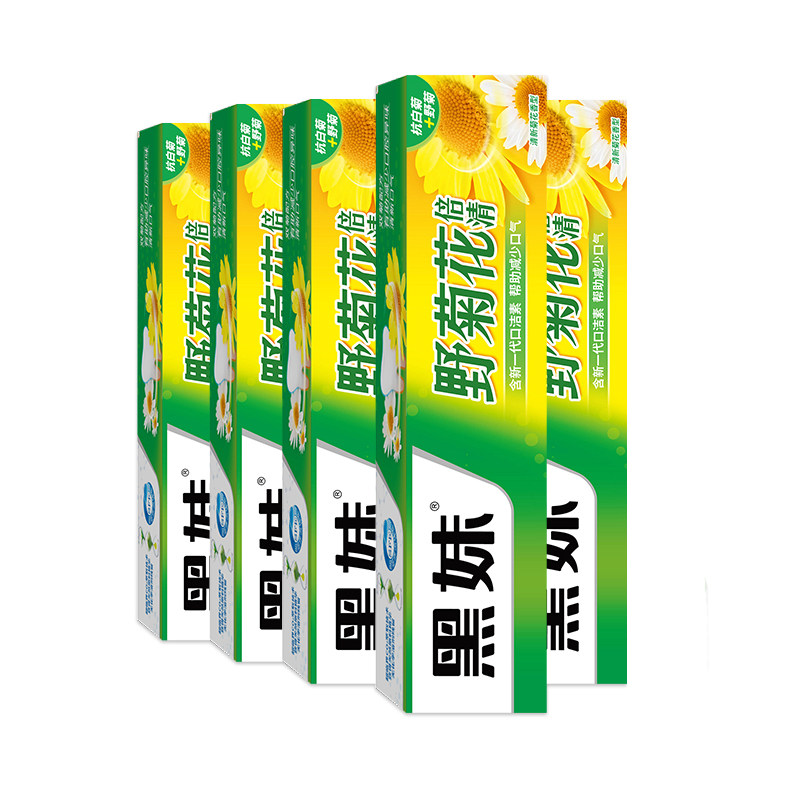 黑妹野菊花牙膏家庭实惠装160g