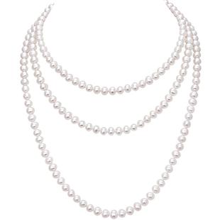 黛米珠宝 至爱 120cm淡水多层珍珠毛衣链双层长款三层项链-配证书