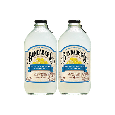 【秒杀】澳洲宾得宝Bundaberg柠檬果汁气泡水酿造饮料饮品2瓶装