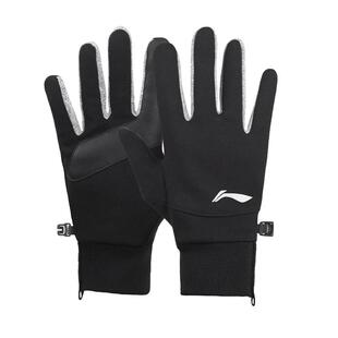 李宁手套男冬季骑行保暖防风防寒男摩托车装备户外运动女加绒加厚