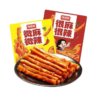 邬辣妈杂粮豆卷踏春办公追剧网红辣条300g*2包很麻很辣微麻微辣