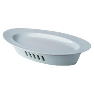 大号黑白色陶瓷鱼盘石纹网红汤盘创意私房菜馆子酒店饭店餐厅餐具