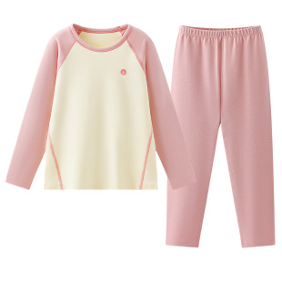 松山棉店儿童柔软棉保暖内衣套装男童秋衣秋裤女宝宝a类分体打底