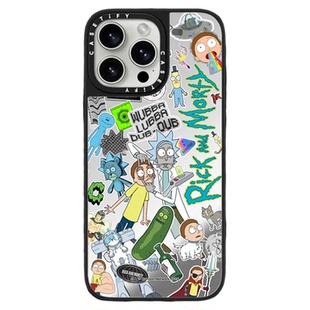 瑞克和莫蒂 x CASETiFY 多重宇宙贴纸适用于iPhone16ProMax/16Pro/15ProMax/14ProMax手机壳