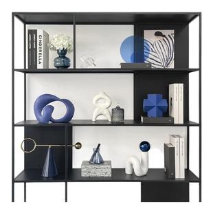 样板间书柜家居软装饰品摆件仿真花挂画首饰盒陶瓷工艺品ZH3640