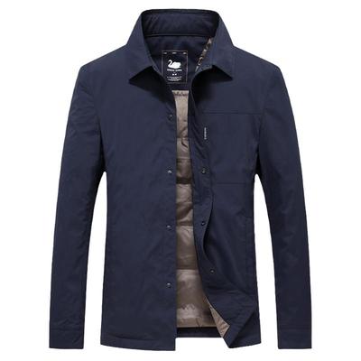 玛帝拉休闲翻领短款鹅绒羽绒服男