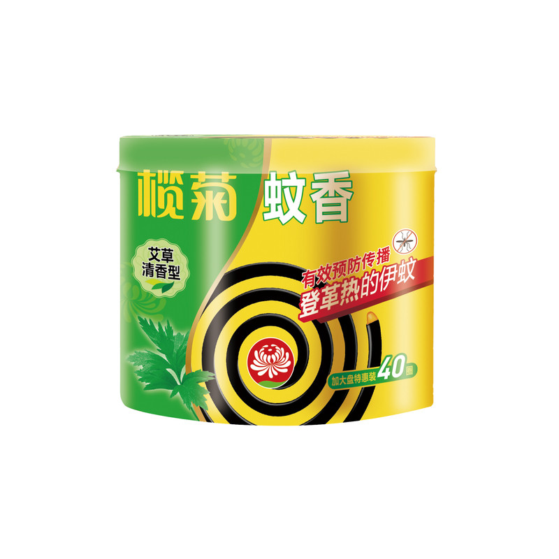 榄菊艾草清香型蚊香加大家用驱蚊蚊香檀香型驱蚊灭蚊蚊香盘托盘香
