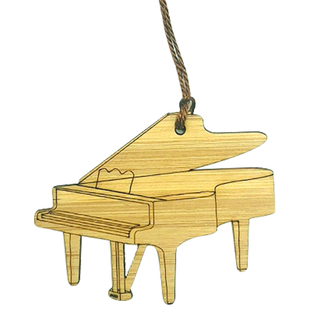 文创竹木工艺品钢琴手风琴乐器书签镂空雕刻商务会议促销手办礼品