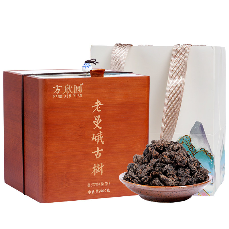 布朗山老曼峨古树普洱熟茶老茶头